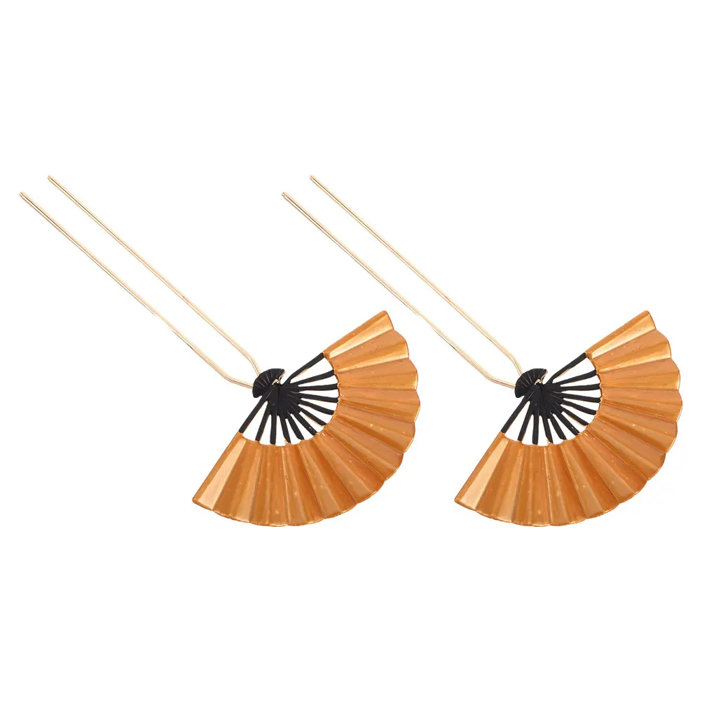 

Chinese Chopsticks Pins Fan Shaped Metal Hair Accessories for Women Bun Pieces Long Hair Sticks Hairstyle Tools