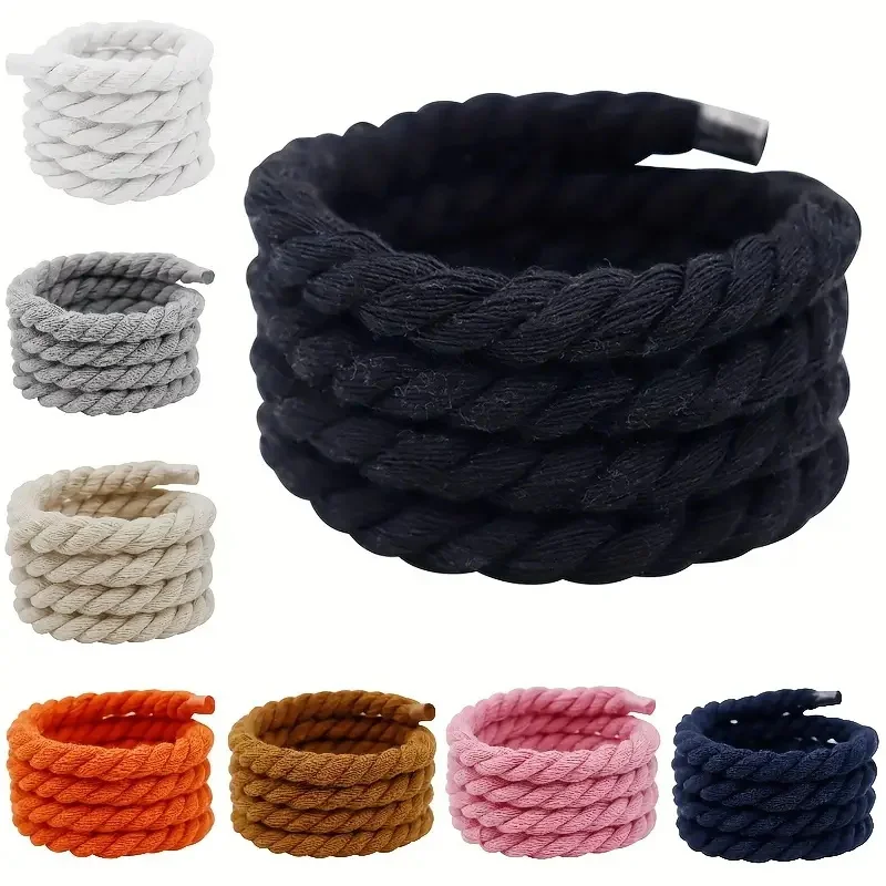 8mm Wide Natural Twisted Cotton Rope Three-strand Colorful Rope DIY Shoes and Crafts Accessories