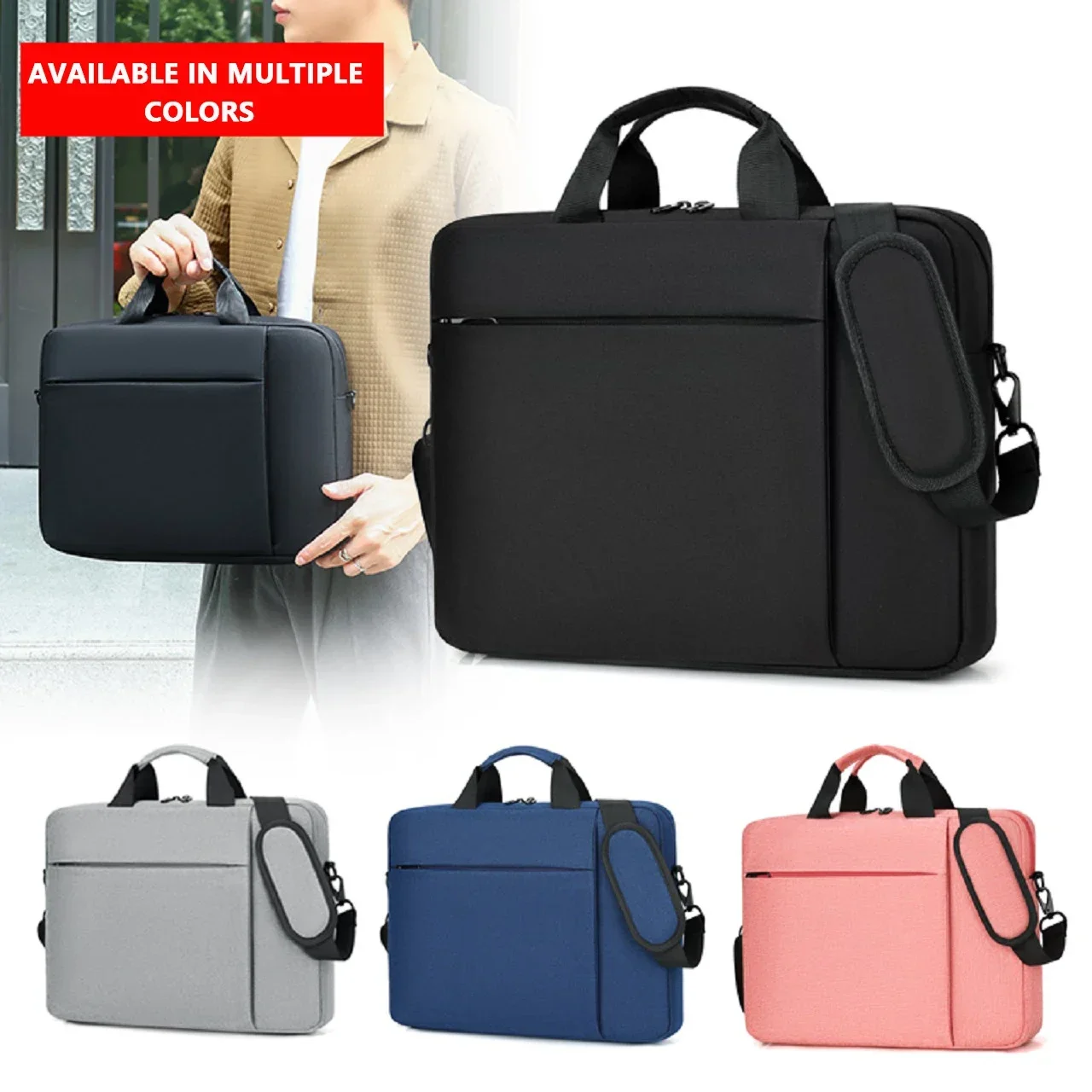 17.75 inch laptop bag, durable waterproof fabric, official document handbag suitable for business people and students