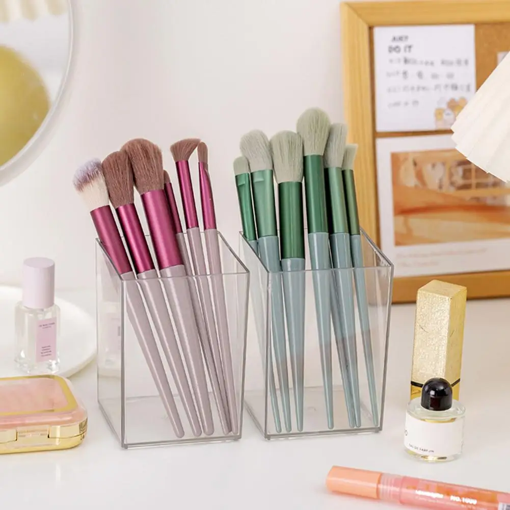 Pen Pot Impact Resistant Large Capacity Burr-free Makeup Cosmetics Pencil Stationery Organizer Pen Storage Box Keep Tidy