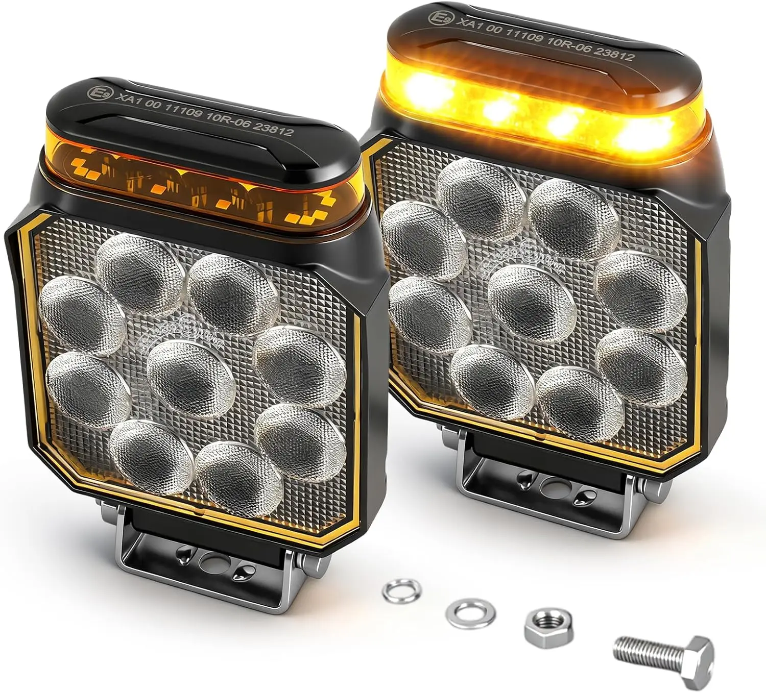 

HAOLIDE 4 Inch Strobe Floodlight 9-32V Car Led Work Light Warning DRL For Jeep Truck Boat Tractor ATV Offroad 4X4 Barra LED