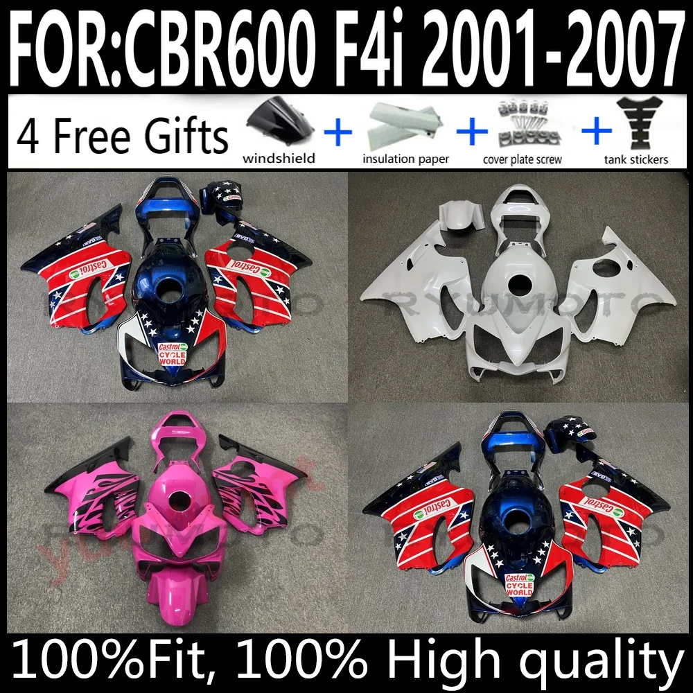

CBR600 F4i 2001-2007 Fairings Kit For Honda CBR 600 F4i ABS Bodywork Aftermarket Fairing Set Full Body Cowls Replacement