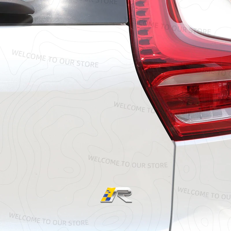 Zinc Alloy For R Design Moose Test Swedish Flag OCEAN RACE Inscription Logo Car Trunk 3D Metal Emblem Rear Body Badge Sticker - view 6
