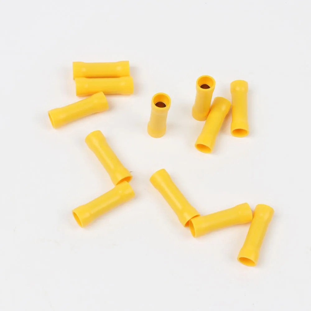 BV1 BV2 BV5 Full Insulating Wire Connector wire connector Butt Connectors Crimp Electrical Wire Splice Terminal 100PCS/Pack BV