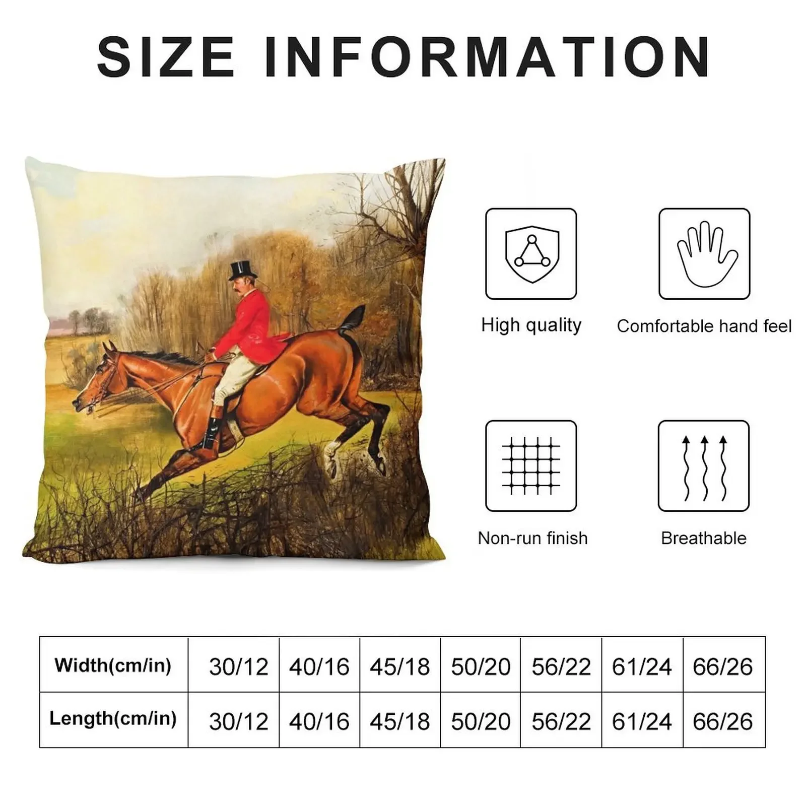 Classic Victorian English British Equestrian Fox Hunting Scene Throw Pillow Sofa Pillow Cover Couch Pillows pillow