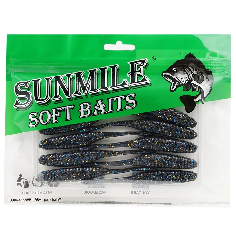 Bazooka Fishing Soft Lures Silikon Künstliche Kunststoffköder Pesca Karpfenangeln Bassköder sinkend 2,4 g 4,7 g 6,4 g Wobbler Karpfen