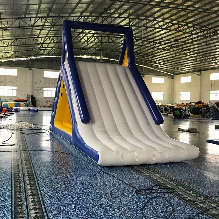 Factory Price Tarpaulin PVC Plastic Golden Triangle Inflatable Floating Water Slide for Adults and Children on Sale