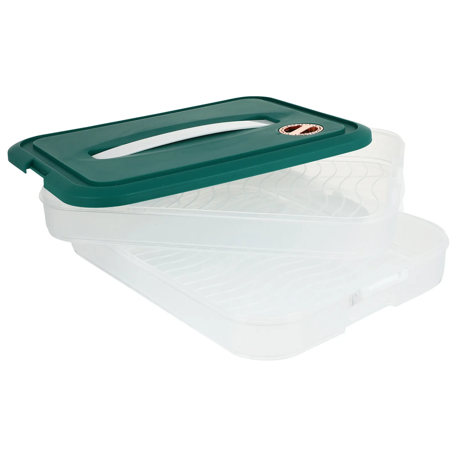 

2-Layer Refrigerator Dumpling Storage Box Food Grade Plastic Fridge Dumpling Organizer Freezer Safe Stackable Odorless Easy