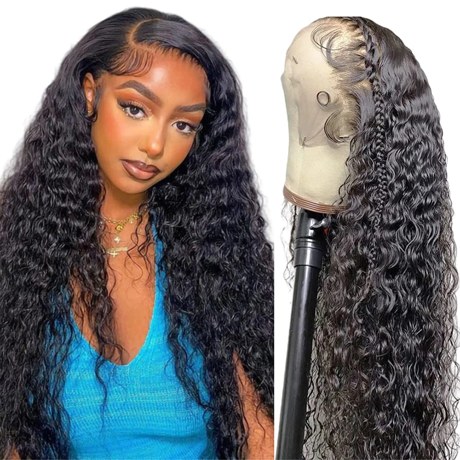 Deep Wave HD Lace Frontal Wig 13x6 13x4 Curly Lace Front Human Hair Wigs For Women Wet And Wavy 4x4 Water Lace Closure Wig Sale