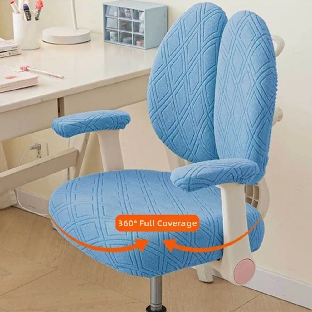 Waterproof Rotating Chair Cover Stretch Anti-dirty Elastic Seat Protector Thickened Polyester Children's Chair Cover