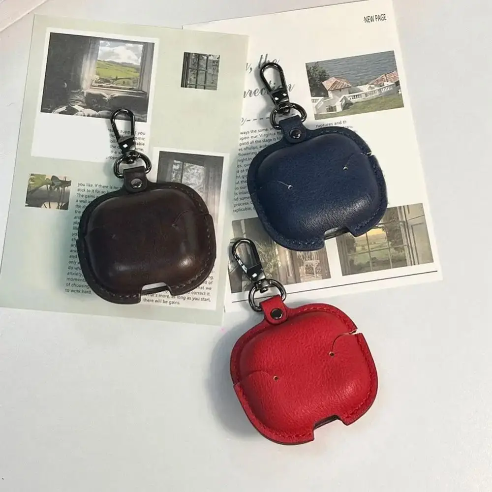 PU couro estojo protetor retro com fivela, fone de ouvido shell, fone de ouvido sem fio capa para airpods 4, novo