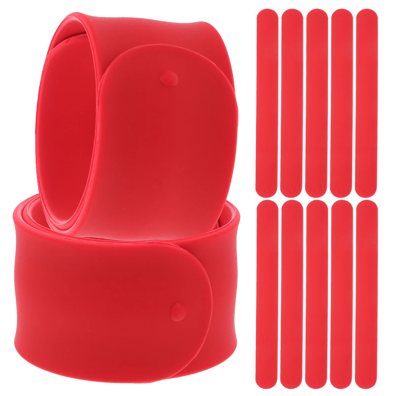 

12Pcs Silicone Slap Bracelets Blank Soft Flexible Wristbands DIY Birthday Halloween Christmas Party Favors Disco Slap Bracelets