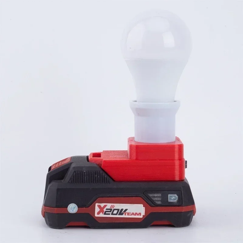 New Cordless Portable E27 Bulb Lamp For Lidl Parkside X20V Li-ion Battery LED Light Indoor And Outdoor Work Light(NO Battery )