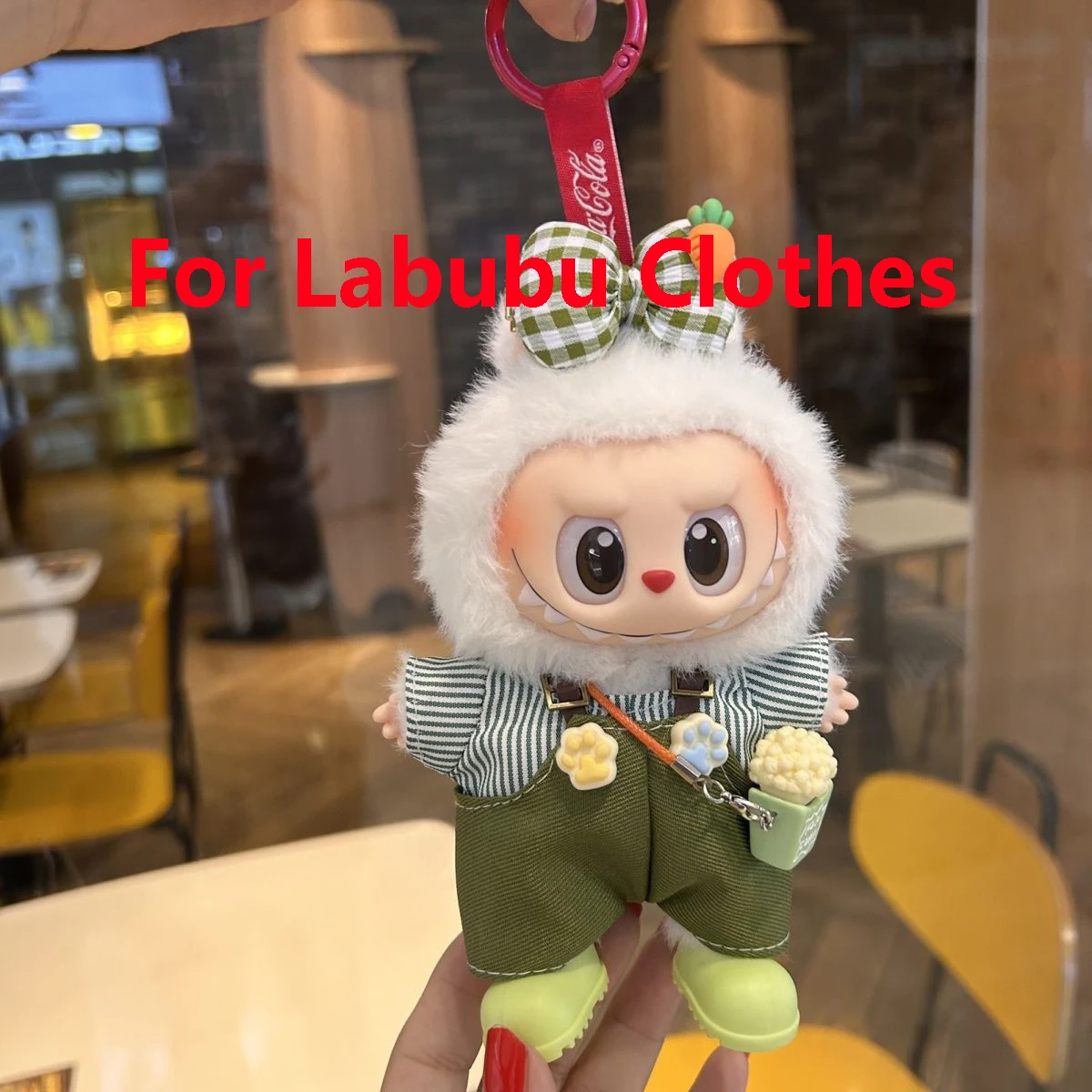 

For Labubu Summer Kids' Clothes, Sit and Party 17 Cm First and Second Generation Plush Figurines, Lined Labubu Clothes