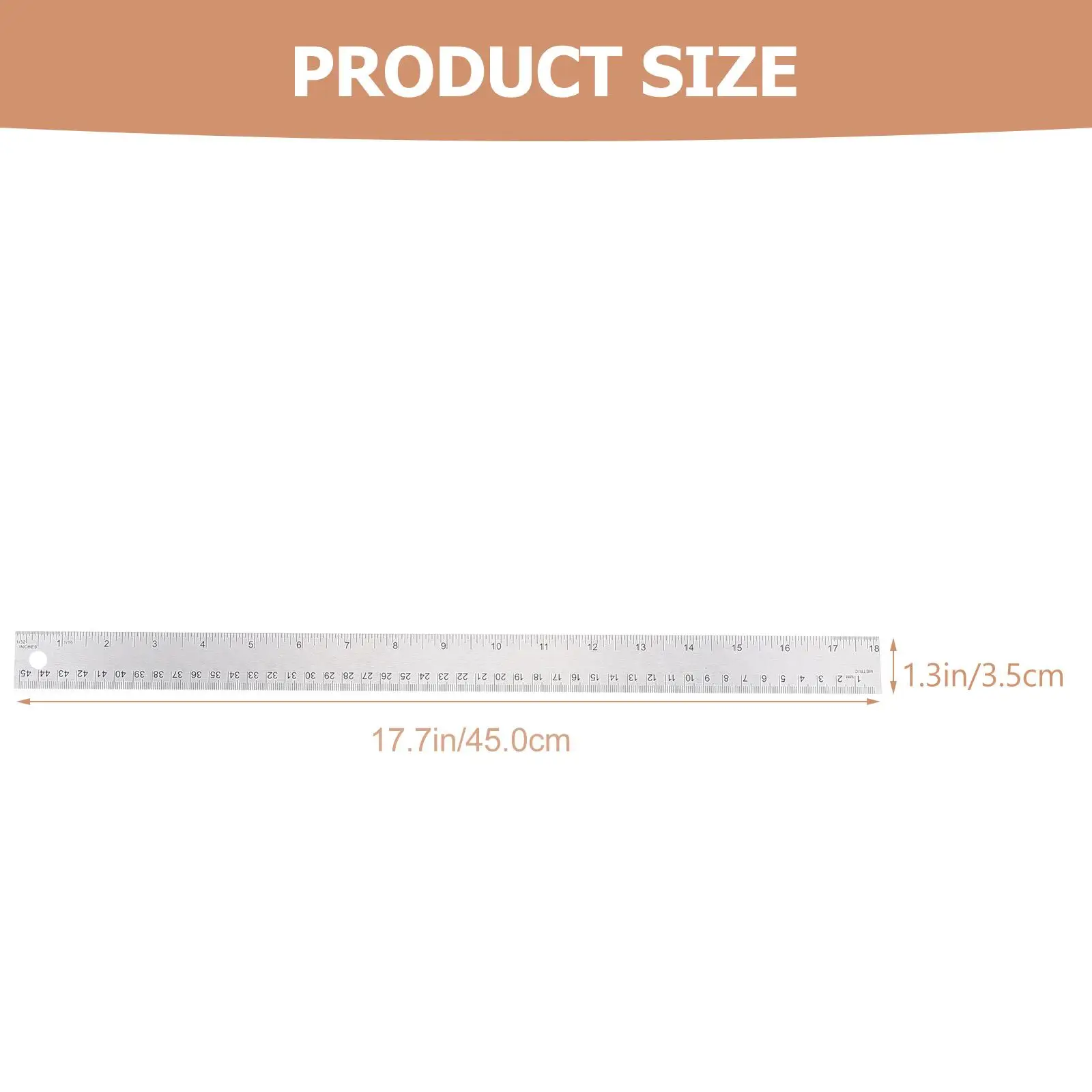 2 Pcs Precision Cork Stainless Steel Ruler Student Back Wooden Straight Edges Rulers