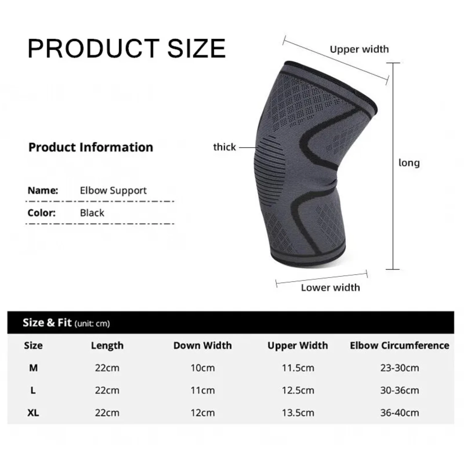 1 Piece Elbow Support Elastic Gym Fitness Nylon Protective Pad Absorb Sweat Sports Safety Basketball Game Arm Sleeve Elbow Brace