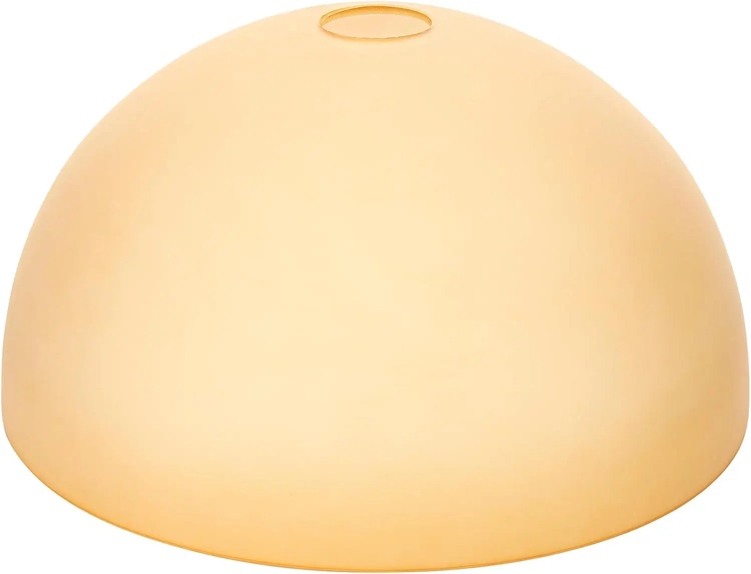 

Bowl Glass Lamp Shade Replacement, 1-5/8 inch Fitter, 11.8" Diameter, 6.1" Height, Frosted Amber Globe Cover for Kitchen