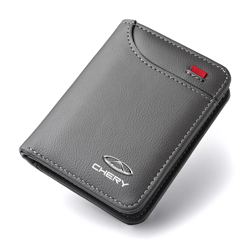 Men Wallet Car Logo Leather Coin Purse Personalised ID Card Holder For Chery EXEED Omoda5 Omoda C5 S5/GT RX VX TXL LX FX view 2