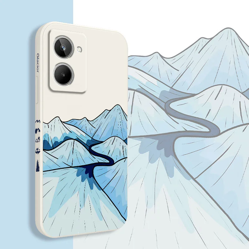 Glacier Branch Case For OPPO Realme 11 10 10T 9 9i 8 8i 7 Pro Plus C31 C30 C35 C11 C12 C15 C20 C21Y C25 S 4G 5G 2021 2020