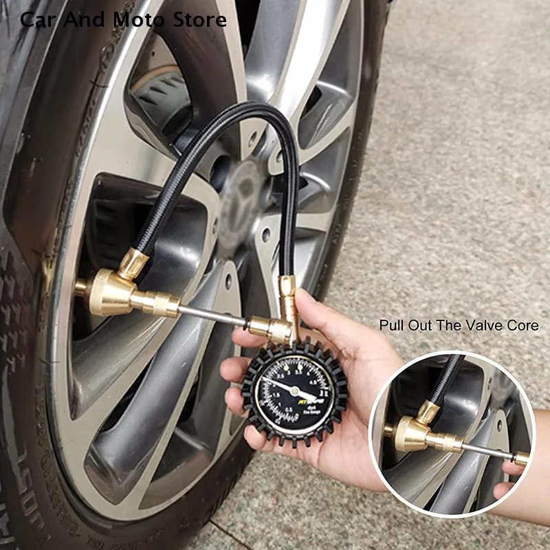 【CMO】75Psi Auto Tire Tyre Rapid Deflator Pressure Gauge Meter Tool Metal Manometer Barometers Tester Meter For Truck Motorbike