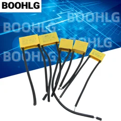 5PCS AD K X2 Safety capacitance Tape line 250V-275V 0.1uF 0.15uF 0.22uF 0.33uF 0.47uF Housing Flexible wire safety capacitor