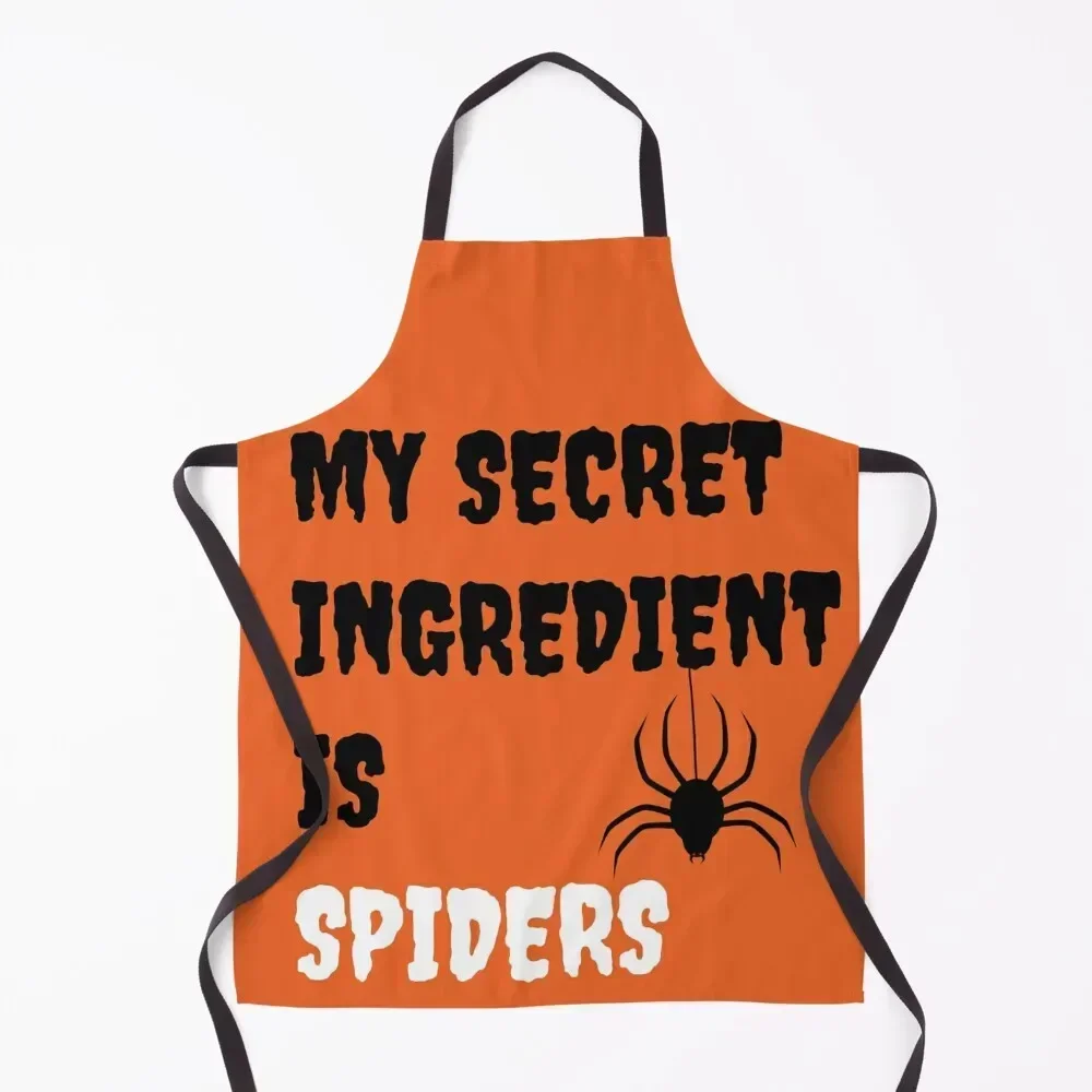 

My Secret Ingredient Is Spiders Halloween Apron Kitchen Supplies Barber waterproof for women Apron