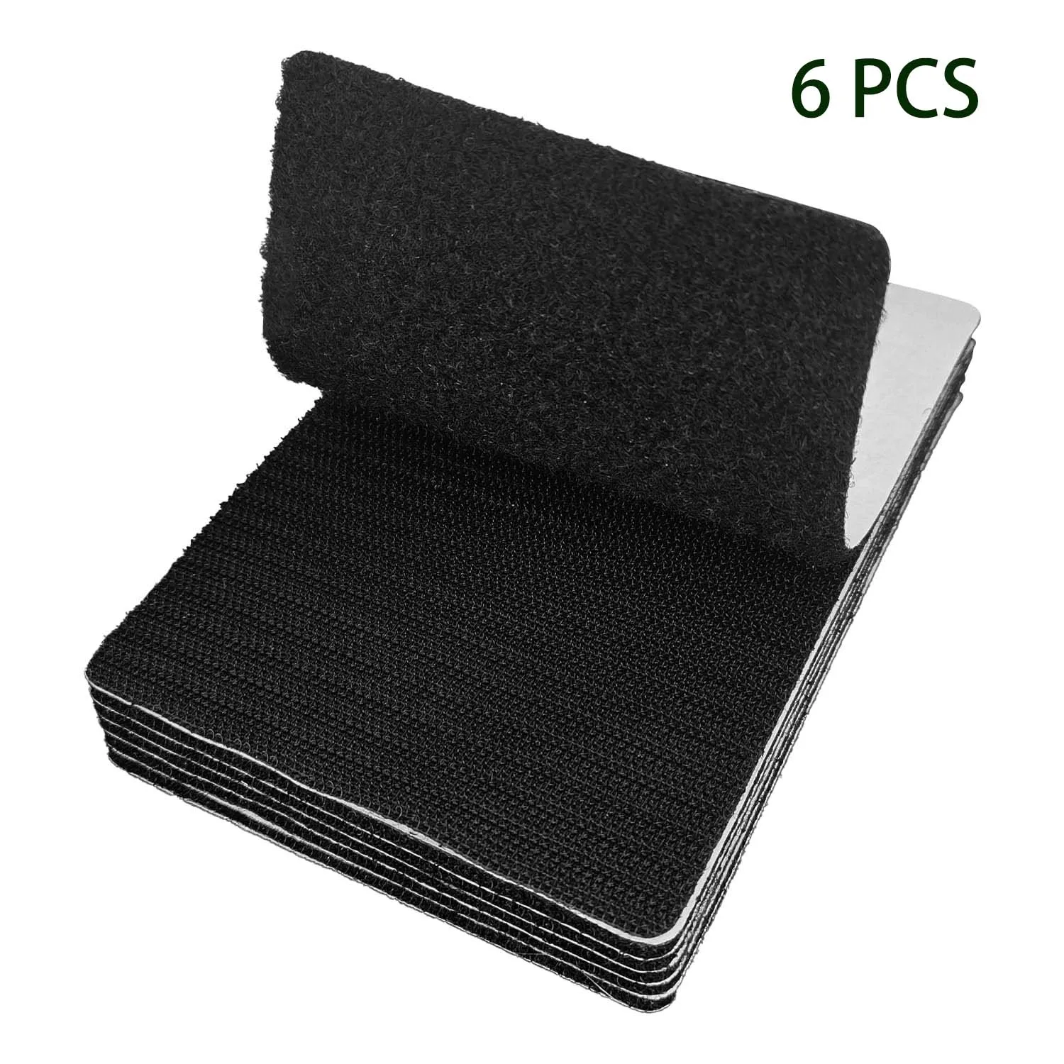 AXEN 6 Juegos de Tiras de Gancho y Bucle de Alta Resistencia de 4x6 Pulgadas (10x15cm) con Adhesivo, 6 Juegos de Cinta de Nylon Encajable - Agarre Fuerte para Coser
