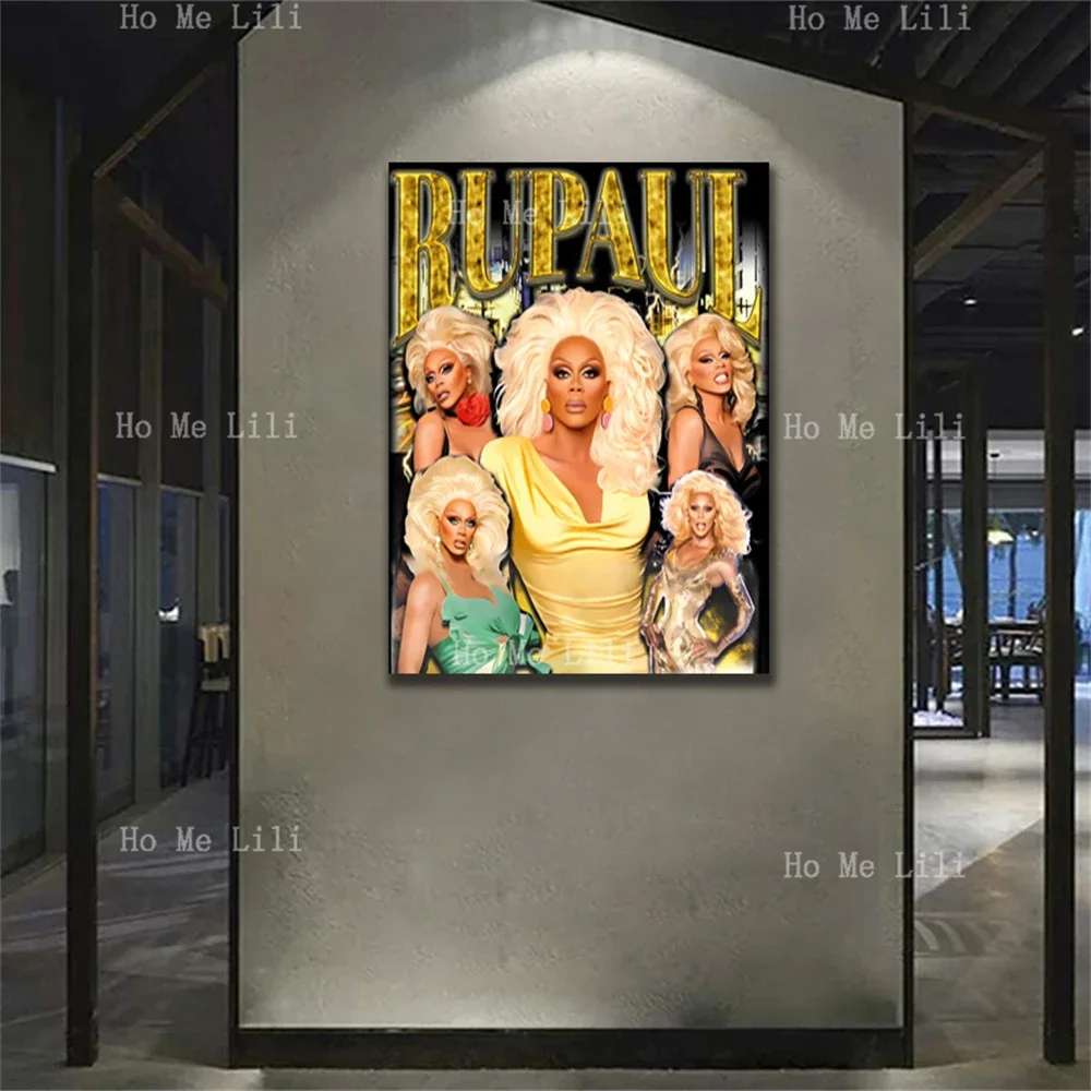 Retro Rupaul Rupauls Drag Race Andre Schilderij Canvas Muur Kunst Woonkamer Slaapkamer Badkamer Decor