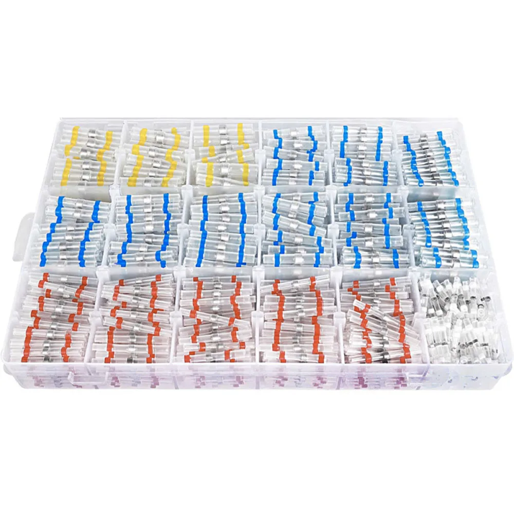 

1118 PCS Solder Seal Wire Connectors - Heat Shrink Wire Connectors Waterproof Solder Butt Connector Kit Insulated Terminals