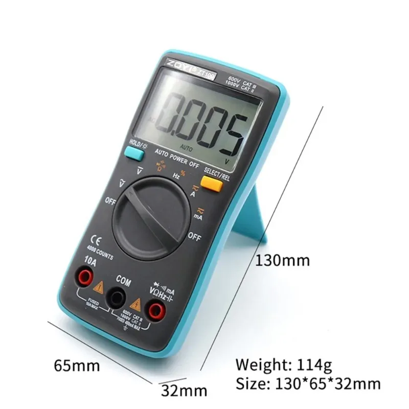 

ZT100 Multimeter Digital Multi Tester Back Light AC/DC Voltmeter Diode Transistor Tester Voltmeter Ammeter Intelligent Auto Tool