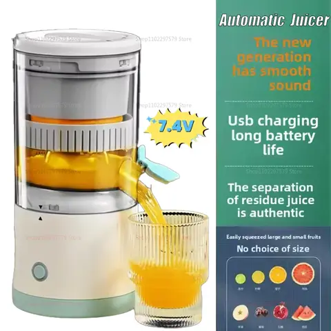Wireless Automatic Orange Lemon Juice Portable Electric Juicer Separator Fruit Juicer Cup Household Juicer Mini Home Juicer