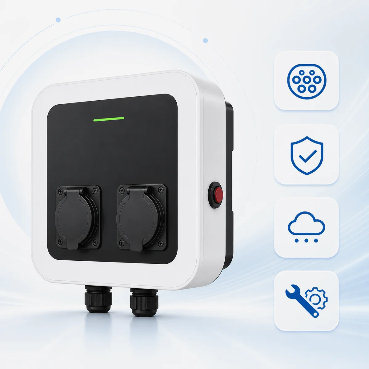 22kW New EV Type2 Portable Charger 32A/16A Rated Current CE Certified 240V AC for BYD Vehicles Retrofit/Upgrade