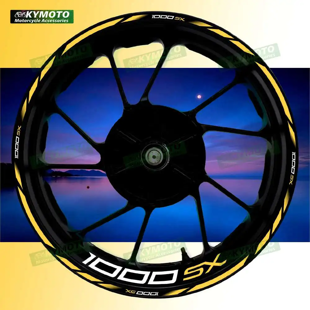 

Аксессуары для мотоциклов 1000SX 1000 SX, 17-дюймовые наклейки на колеса, обтекатели, модифицированные светоотражающие наклейки, украшение в полоску
