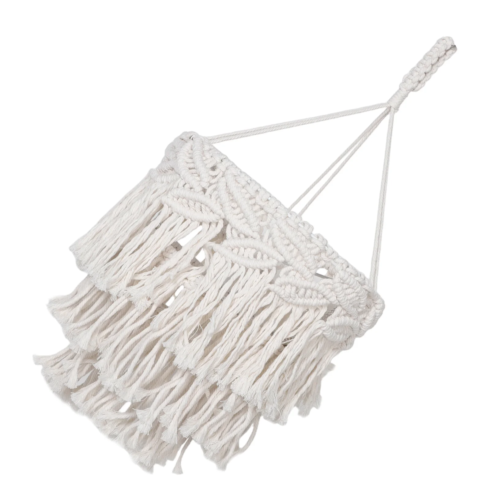 

1Set Boho Lamp Shade Handwoven Macrame Tassel Pendant Cover for Living Room Ceiling Light Fixture Decorative Indoor Home Mount