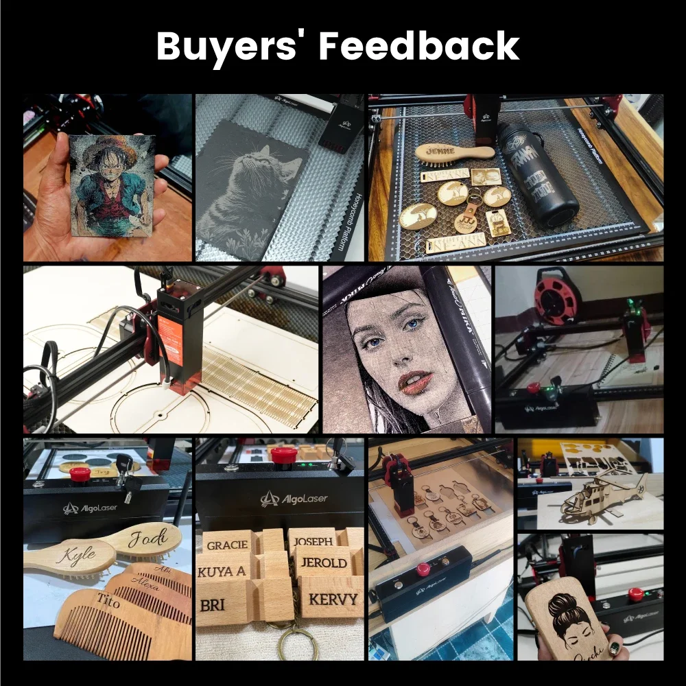 Algolaser Wifi Macchina per incisione laser offline KIT fai da te Mini 5W / 10W Incisore laser ad alta precisione per vetro Legno Pelle Metallo