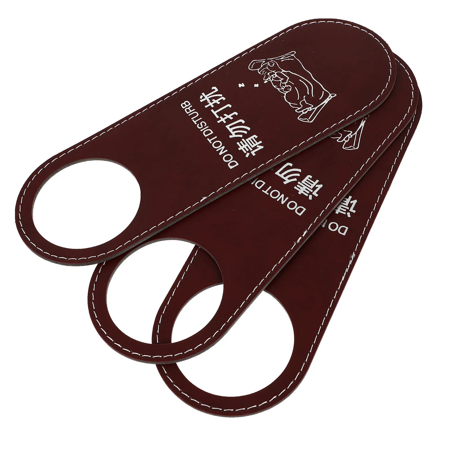 

3Pcs Double Sided Door Hanging Ornament No Disturb Signs Mini Pendants for Hotel Home Door Craft Decoration