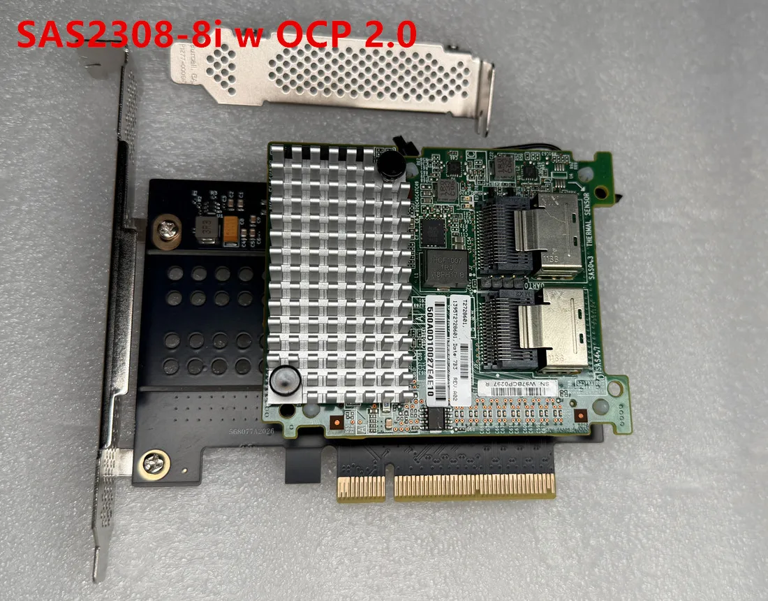 sas2308-ocp-20-lsi-sas-2308-8i＝lsi-9207-8i-hba-lsi-fw-p20-itモードカード、ocp-pcieアダプター付き、2つのsff-8087-sataポート