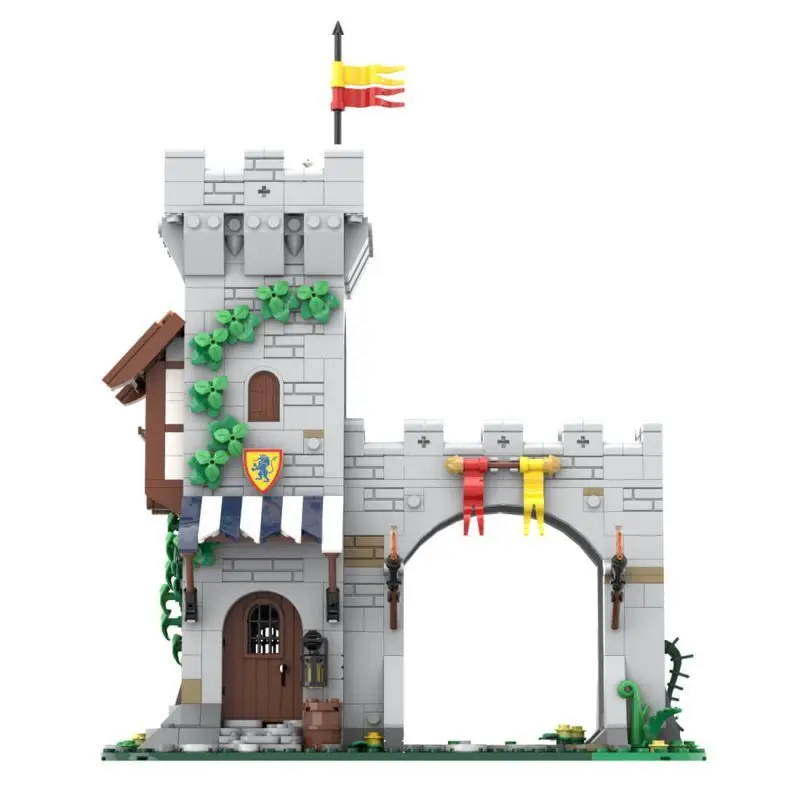 

Custom MOC-204044 Lion Knight’s Modular Town Gate Building Blocks Set 755 Parts