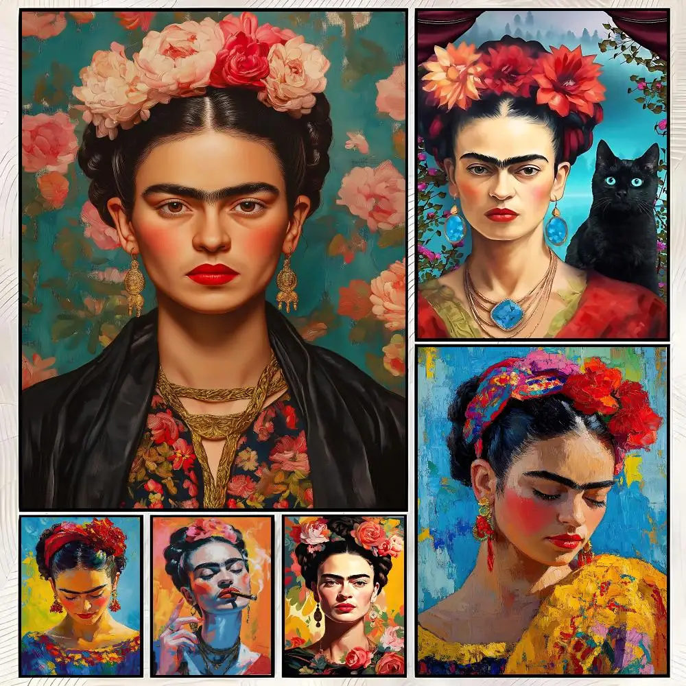 F-frida Kahlo Poster Trendy HD PP Paper Waterproof Wall Art Print for Bedroom Living Room Decor
