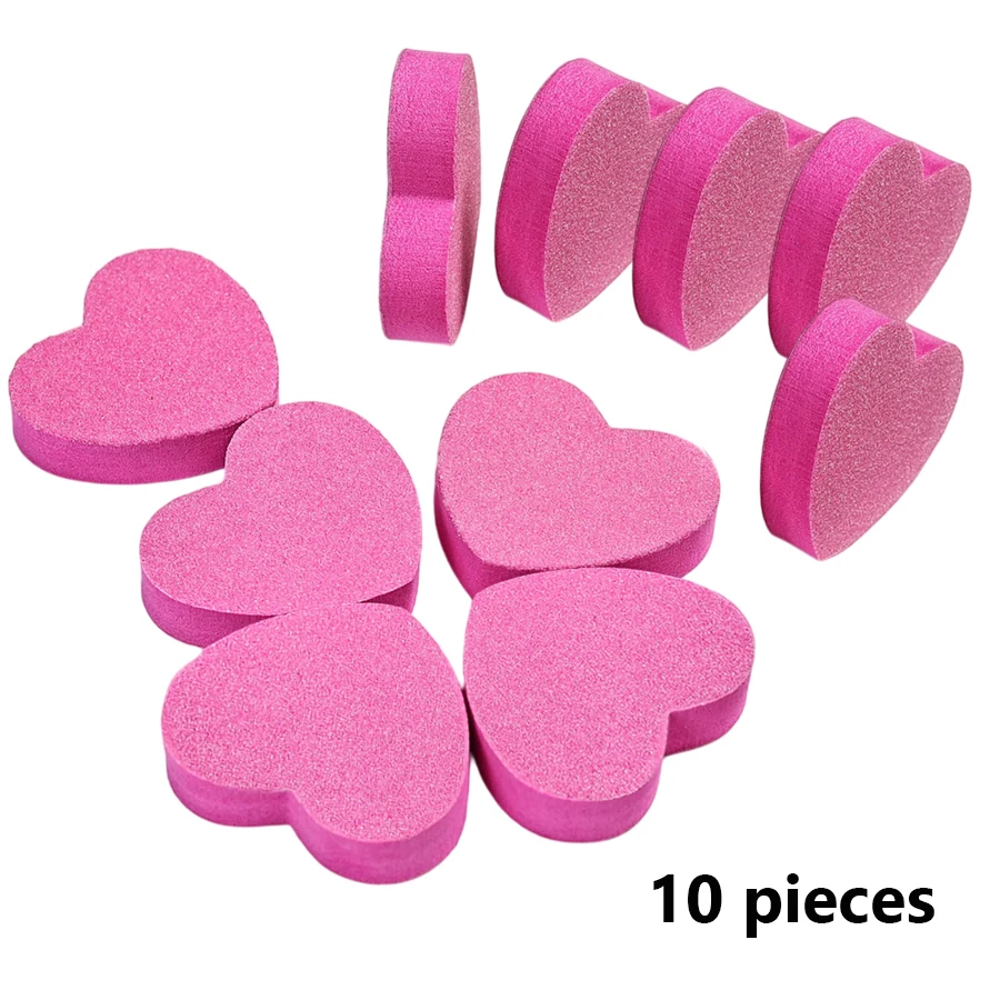 Mini-Herz-Schwamm-Nagelpuffer-Set - 10/30/50 Stück für Naturnägel & Kunstnägel, Maniküre und Pediküre – Detail 7