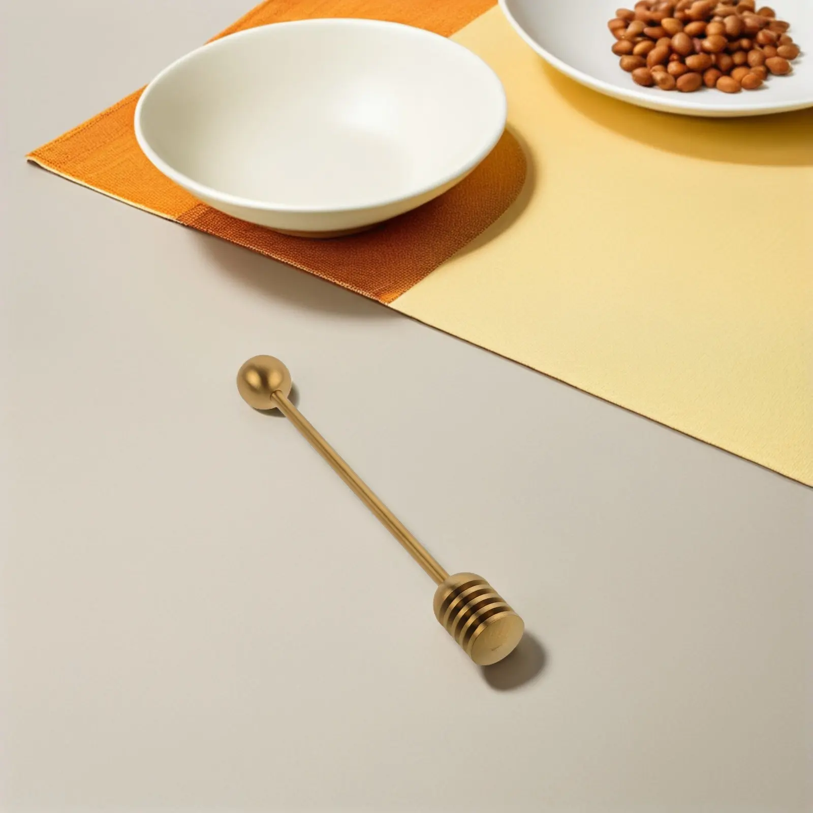 2Pcs Honeycomb Tea Stirrer Stainless Steel Honey Stirrer Spoon Reusable Dishwasher Safe for Kitchen Honey Pot Syrup Drizzle
