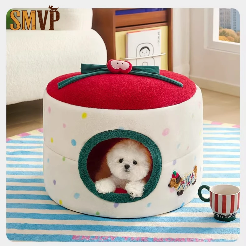 2026-new-creative-drink-cute-milk-tea-cup-shape-removable-and-washable-pet-kitten-puppy-nest-pet-bed
