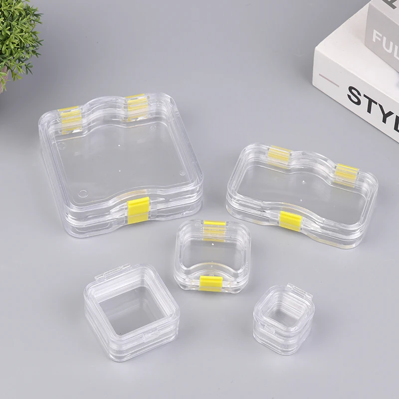 Hot! 1Pc Plastic Dental Lab Box With Film Dentist False Tooth Case Box With Membrane Storage Boxes Denture Teeth Container Case