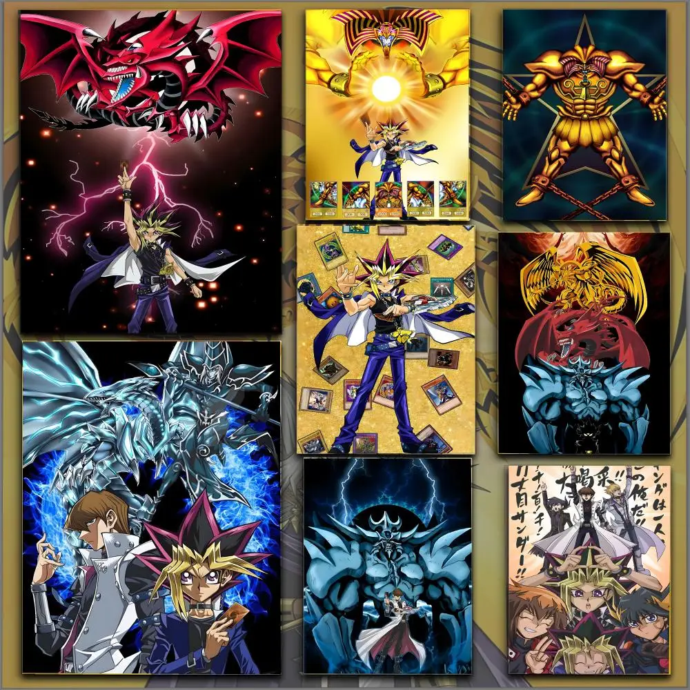 Y-Yu Gi Oh Classic Poster HD Anime Hot Theme Singer/OST/Movie-Waterproof Self-Stick Home Decor