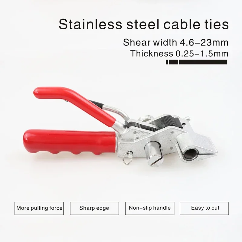 Width 4.6-23mm Thickness 0.25-1.5mm Stainless Steel Cable Tie Gun With Cutter Fasten Hand Tool Plier Bundle For Crop Tighten