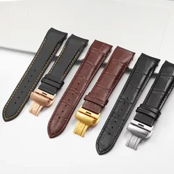 For Tissot Couturier T035 Watchband Men's 1853 T035627 T035617 T035407 Arc Mouth Belt Genuine Leather Watch Strap 22mm 23mm 24mm