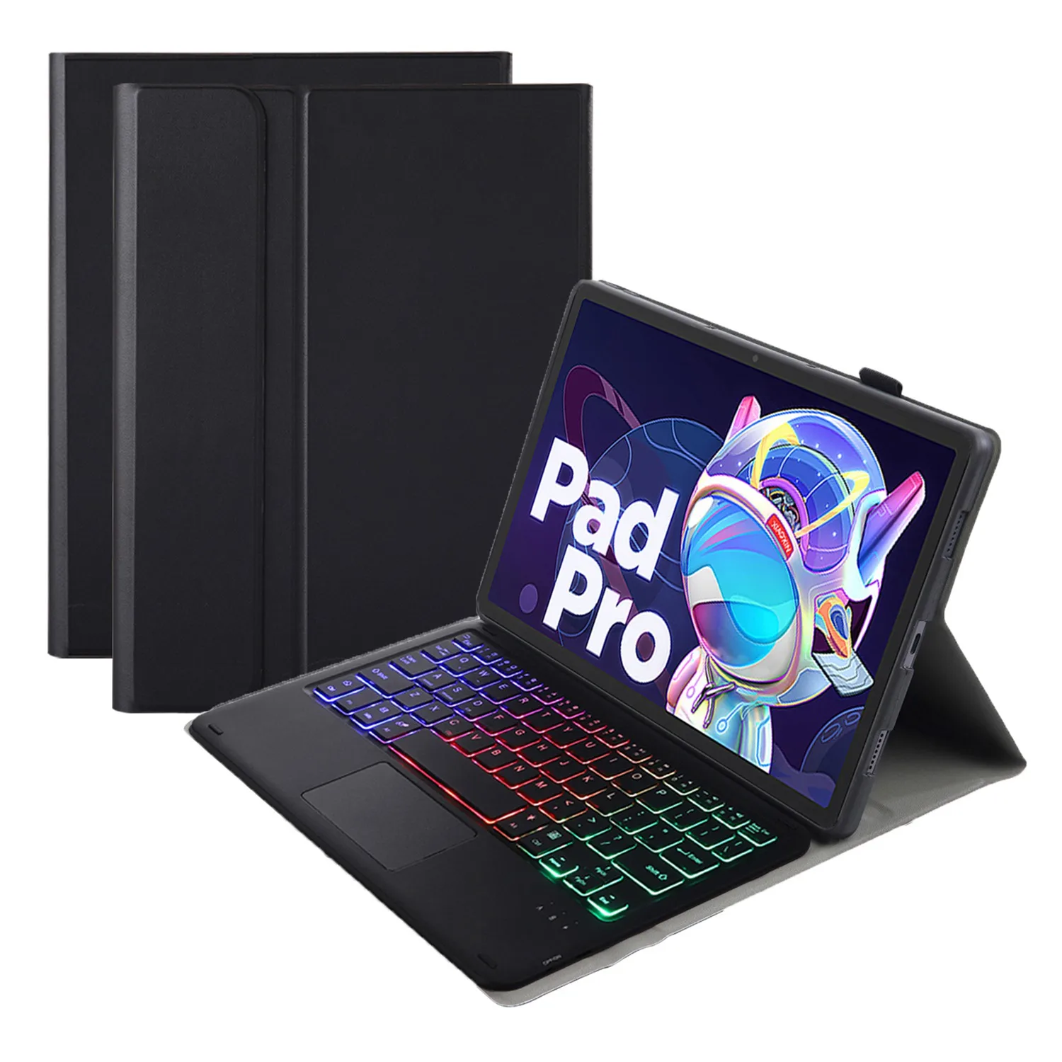 

AM18-BS For Lenovo Pad Pro 2022 11.2-inch Protective Case with Detachable Bluetooth-compatible Keyboard 3-Color Backlit Wireless