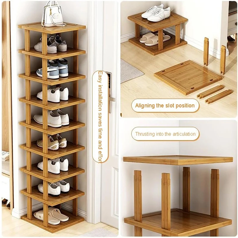 Simple Shoe Rack Removable Multi Layer Shoe Organizer Wooden Moisture Proof Environment Shoe Cabinet Storage Shelf Shoe-shelf