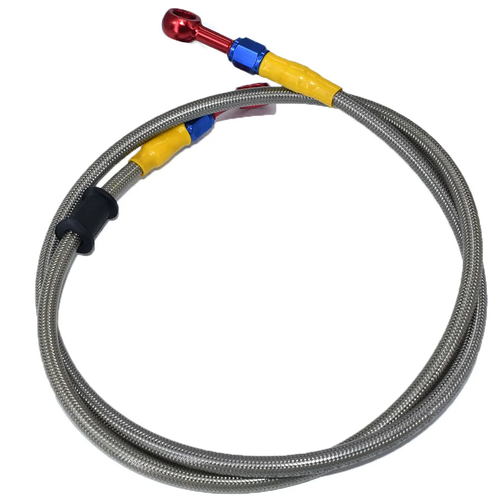 400mm 500mm 600mm 700mm Colorful Motorcycle M10 Hydraulic Reinforced Brake Or Clutch Oil Hose Line Pipe Fit ATV Dirt Pit Bike