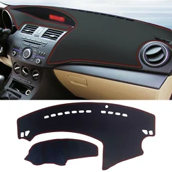 Black With Red Line Car Dashboard Cover Dash Protector Mat Fit for Mazda 3 2010 2011 2012 2013 Left Hand Drive PU Leather